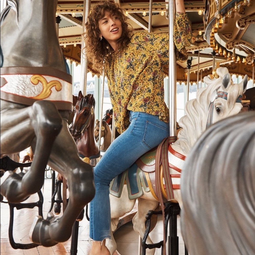 Madewell x Karen Walker Silk Floral Gennaker Top